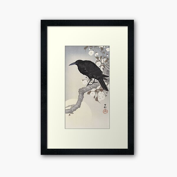 Aperçu de l'œuvre Crow et Full Moon par Ohara Koson créée et vendue par topower.