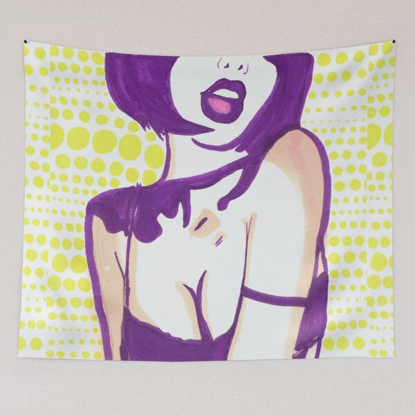 Item preview, Yellow and Purple POP Art Babe designed and sold by Madison Seide.