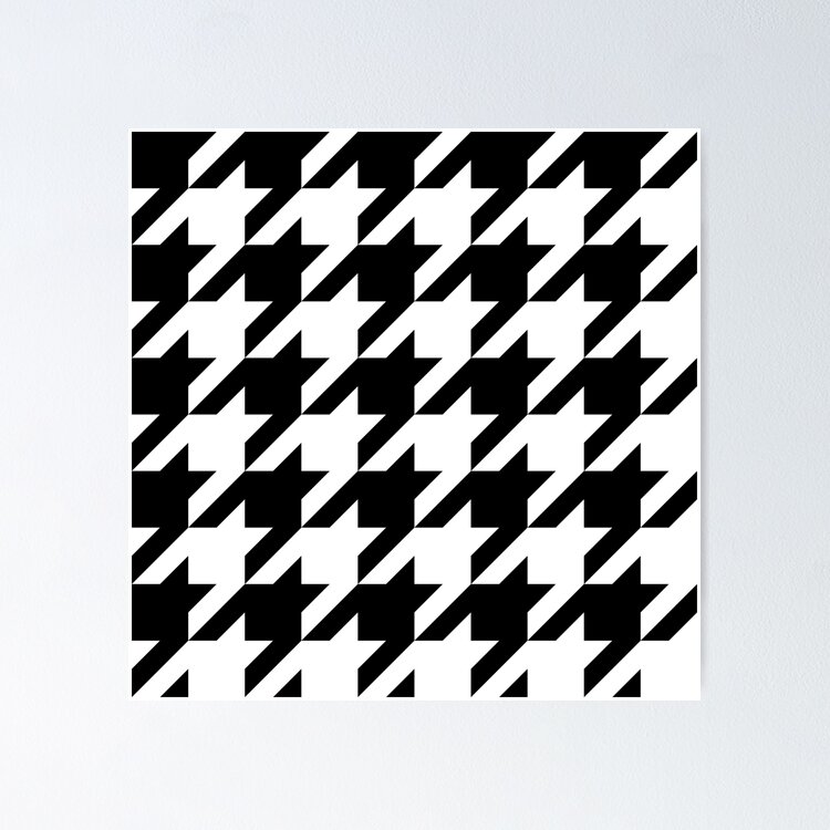 Black Large Houndstooth Sticker