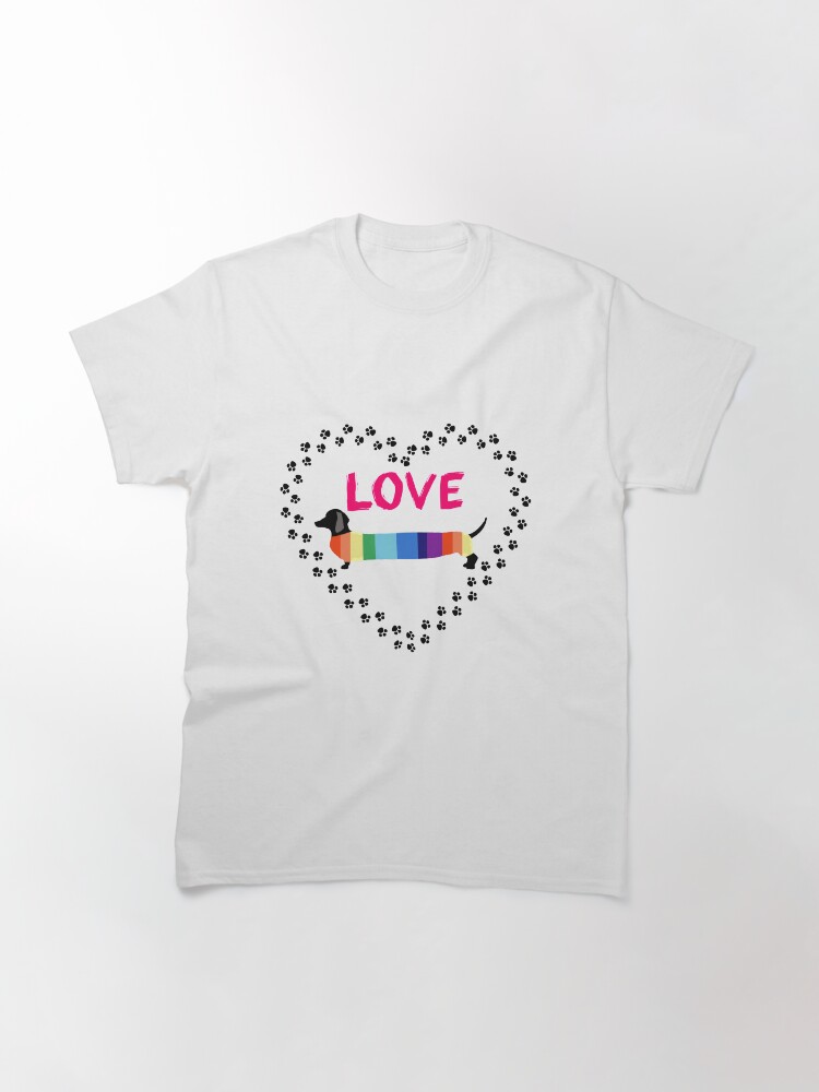 Alternate view of Love Dachshunds Classic T-Shirt