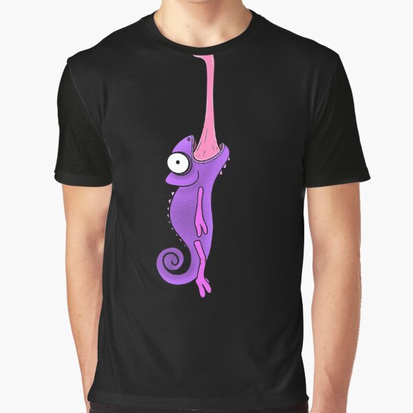 Cute Chameleon (purple) Graphic T-Shirt