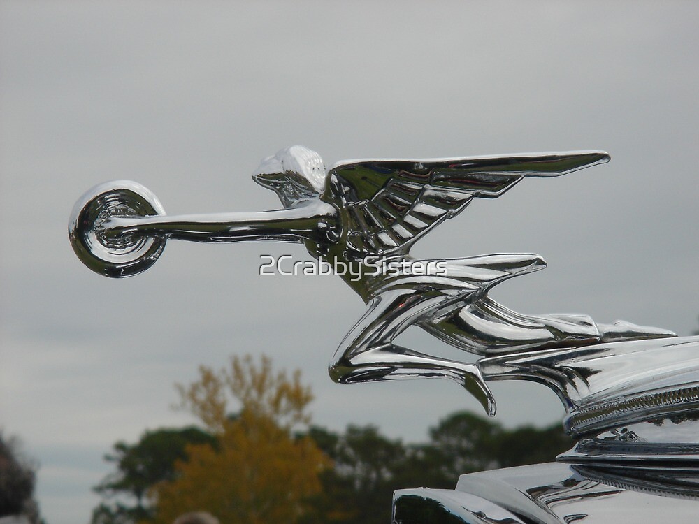 "Classic Car Hood Ornament Flying Lady Packard" by 2CrabbySisters Redbubble