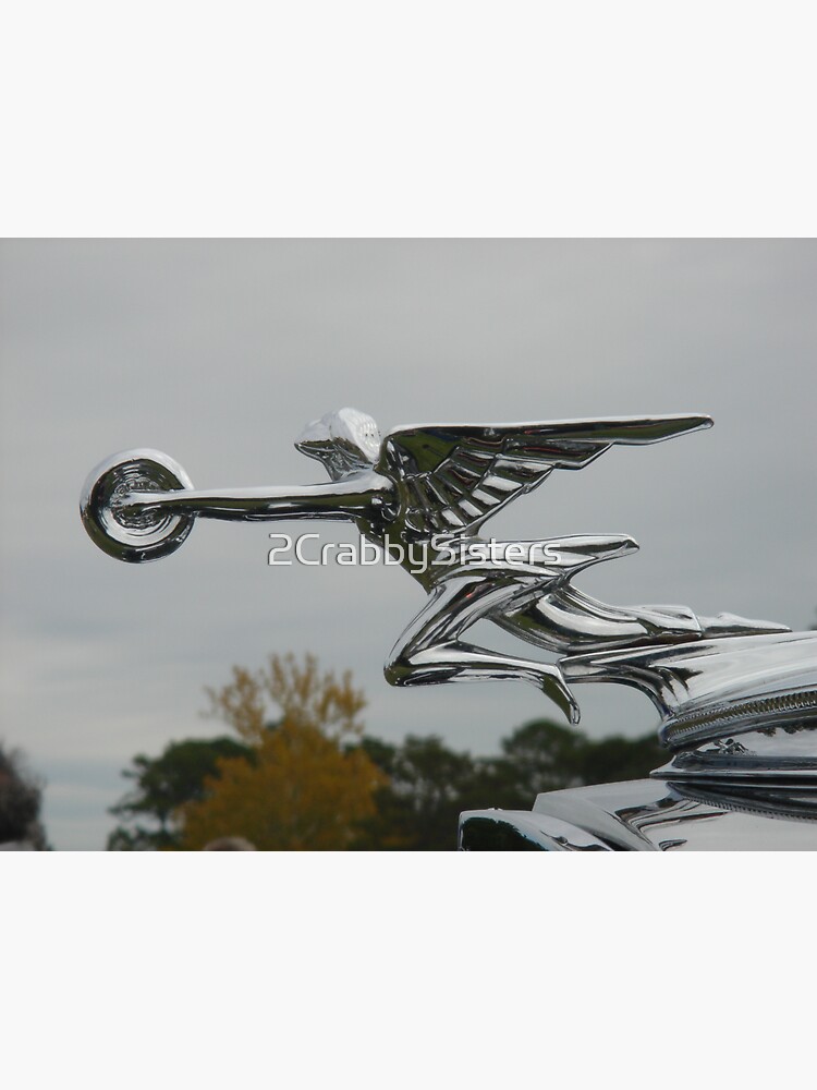 "Classic Car Hood Ornament Flying Lady Packard" Sticker by 2CrabbySisters Redbubble
