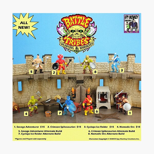 Battle Tribes Retro Catalog Photographic Print