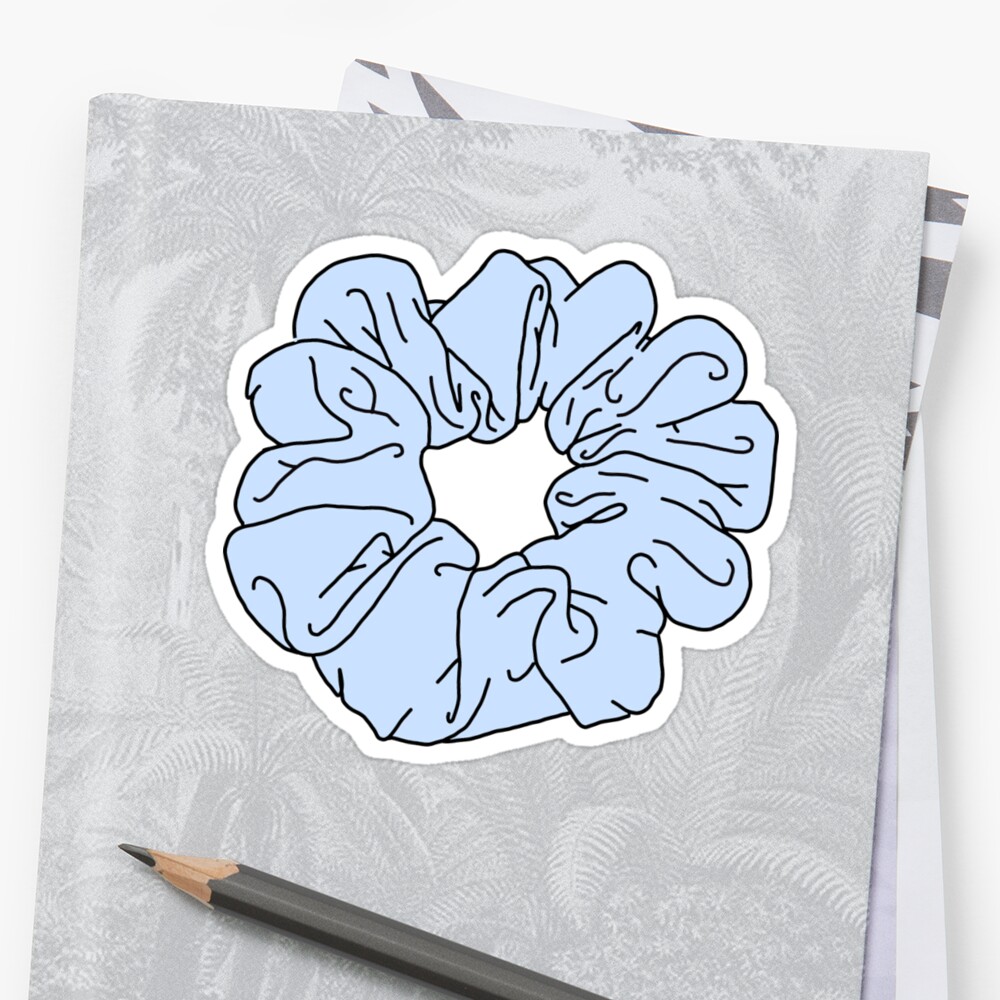 "Blue scrunchie" Sticker by MAIRJ | Redbubble