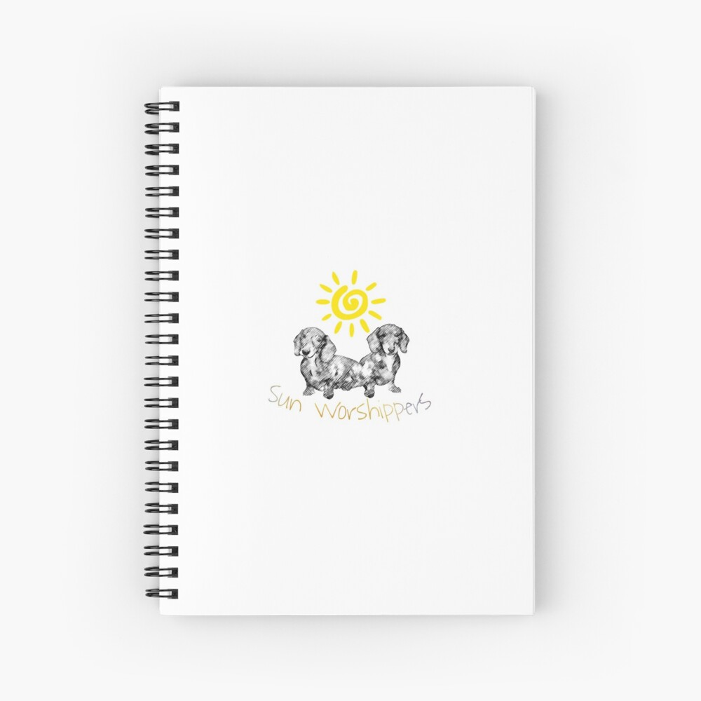 Dachshunds Sun Worshippers Spiral Notebook