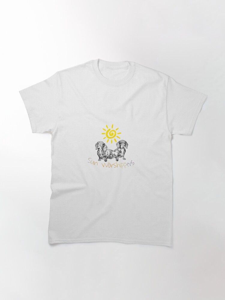 Alternate view of Dachshunds Sun Worshippers Classic T-Shirt