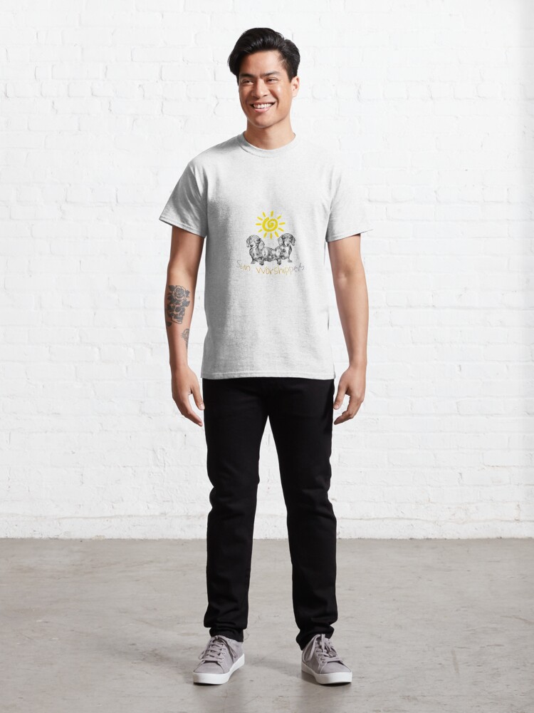Alternate view of Dachshunds Sun Worshippers Classic T-Shirt