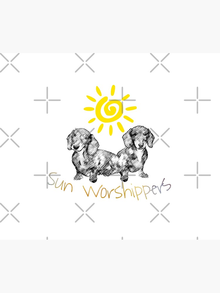 Dachshunds Sun Worshippers by tribbledesign
