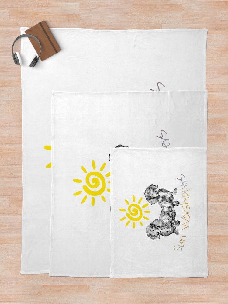 Alternate view of Dachshunds Sun Worshippers Throw Blanket