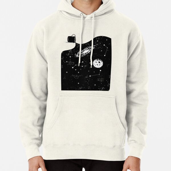 spilling paint in space hoodie