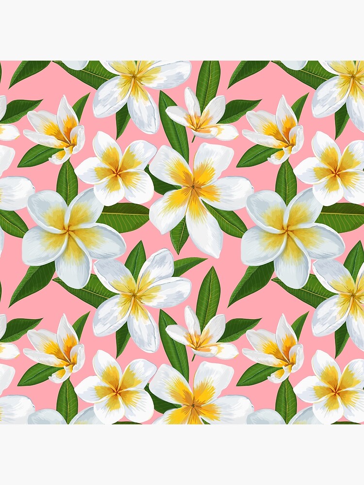 Bolsa de tela «Patrón de flores de jazmines blancos y amarillos sobre fondo  rosa» de Kanae19 | Redbubble
