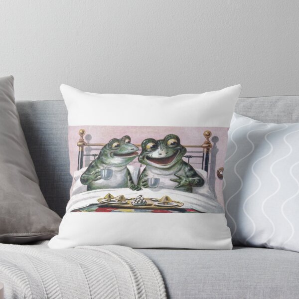 Item preview, Antique Humanized Fantasy Frogs having Breakfast in Bed by artist William Henry Ellam designed and sold by neonwulf.