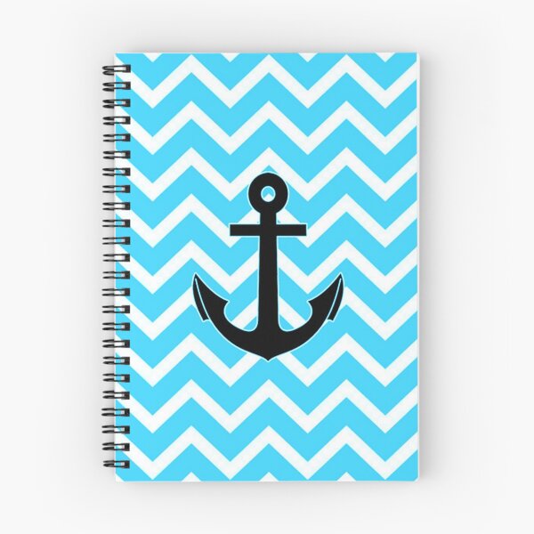 Item preview, Aqua Blue Chevron Anchor designed and sold by shabzdesigns.
