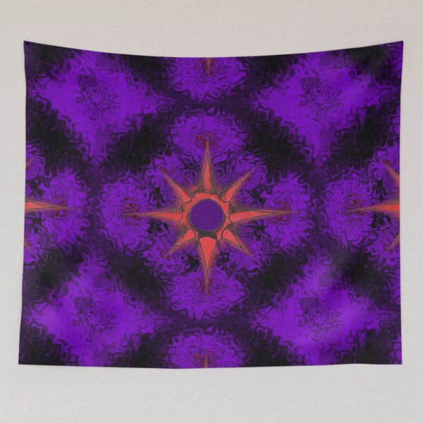 Item preview, Purple Fractal Red Star designed and sold by ianearthcore.