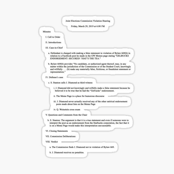 JEC Hearing Transcript Sticker