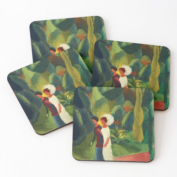 Artikelvorschau, August Macke - Frauen im Park mit weißem Schirm entworfen und verkauft von ArtExpression.