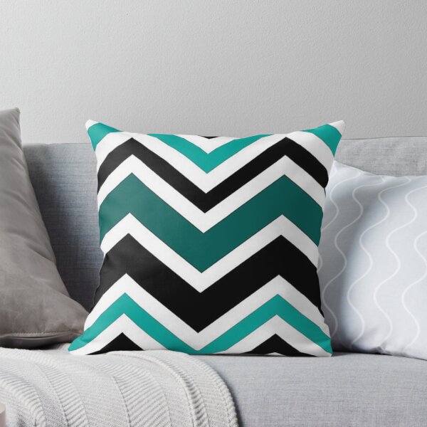 Item preview, Black and Turquoise Chevron Zig Zag Pattern designed and sold by shabzdesigns.