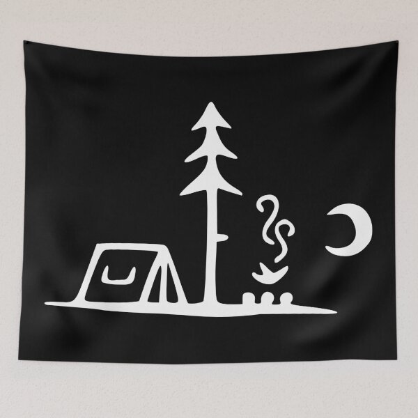 Item preview, camping campfire moon designed and sold by TShirtsByMs.