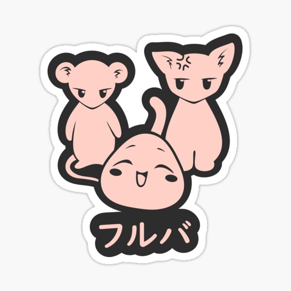Onigiri Cat Rat Fruits Basket Sticker