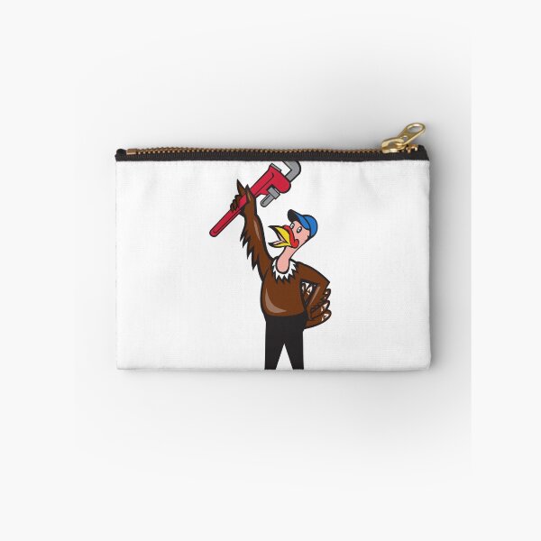 Item preview, Turkey Plumber Raising Wrench Standing Cartoon designed and sold by patrimonio.