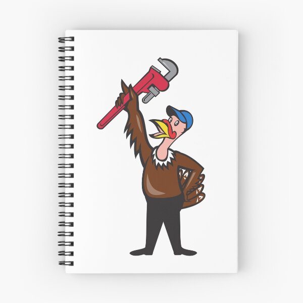 Item preview, Turkey Plumber Raising Wrench Standing Cartoon designed and sold by patrimonio.