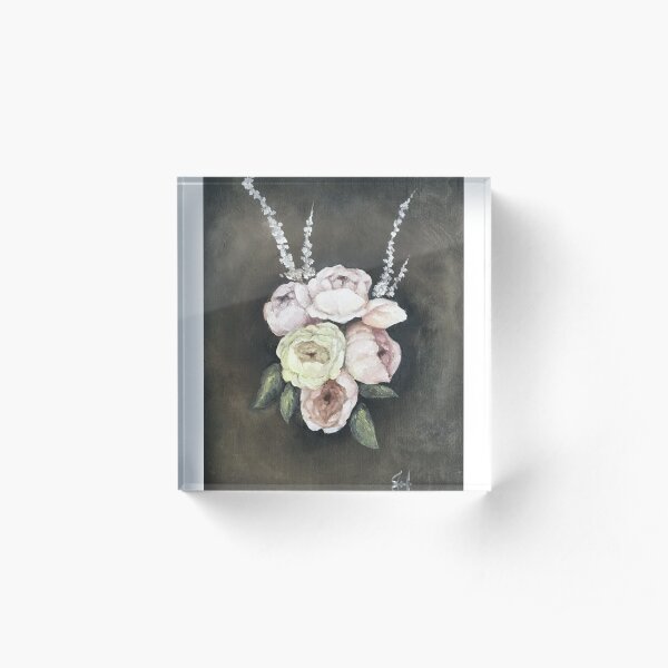 Luminous Blossoms Acrylic Block