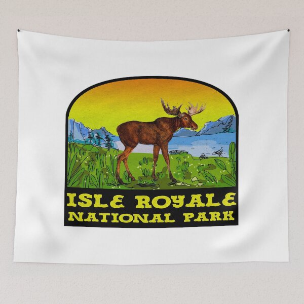 Artikelvorschau, ISLE ROYALE NATIONALPARK MICHIGAN WANDERN KUCHEN SCUBA DIVING MOOSE entworfen und verkauft von DESTINATIONS DECAL.