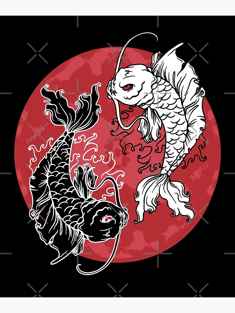 Koi Fish Couple Yinyang Tattoo Design Gift Idea' Teddy Bear