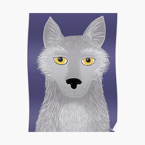 Hunter Grey Wolf Familiar Poster