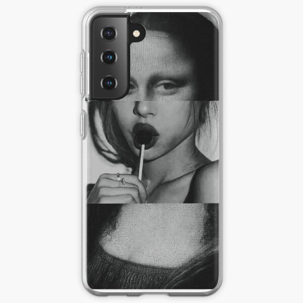 naughty mona lisa vaporwave Samsung Galaxy Soft Case