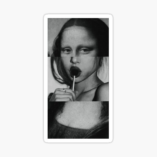 travieso mona lisa vaporwave Pegatina