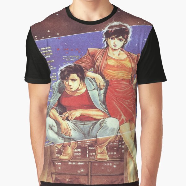 City Hunter Ryo saeba & Kaori T-shirt graphique