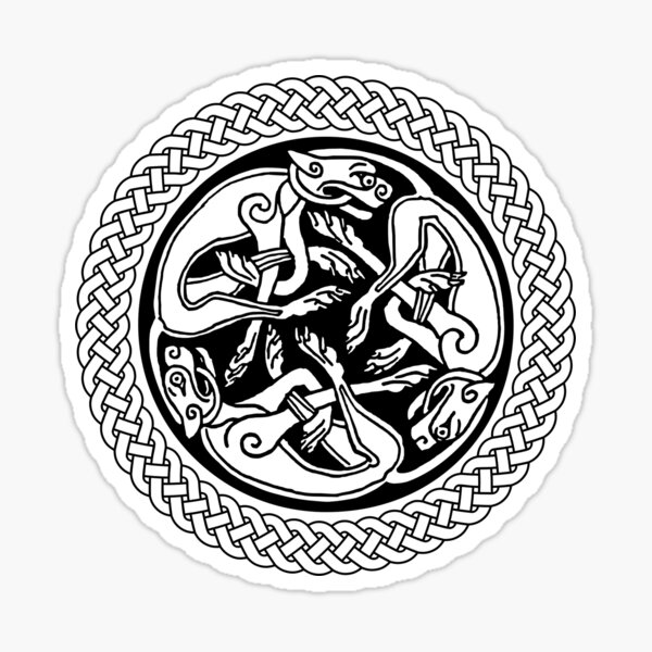 Item preview, Celtic Knot with Hounds designed and sold by Cat Lady Designs.