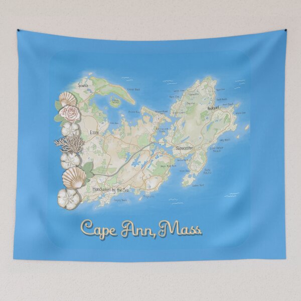 Item preview, Cape Ann Massachusetts map designed and sold by Sharilea.