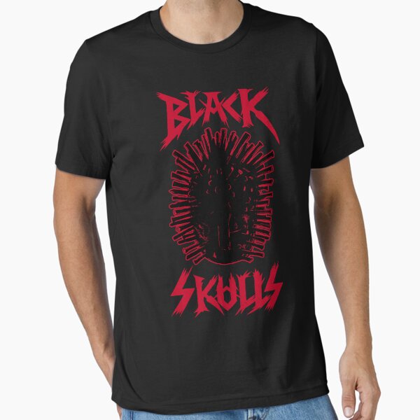 Black Skulls - Nail head Biker - Mandy- Design for black or dark clothing Essential T-Shirt