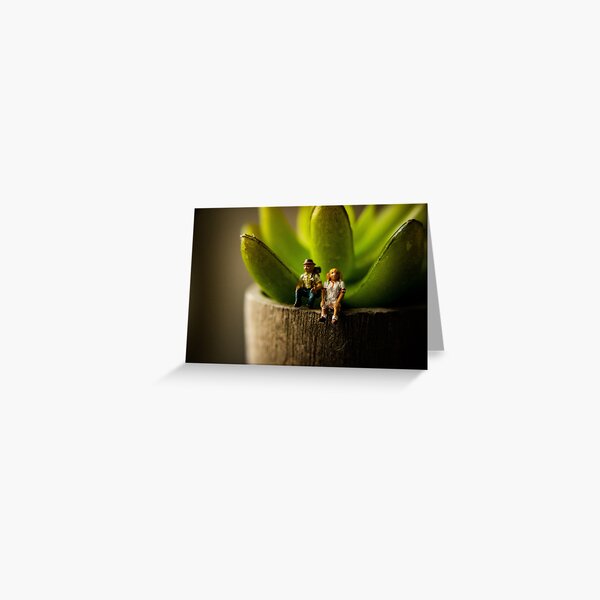 Happy Miniature People Greeting Card