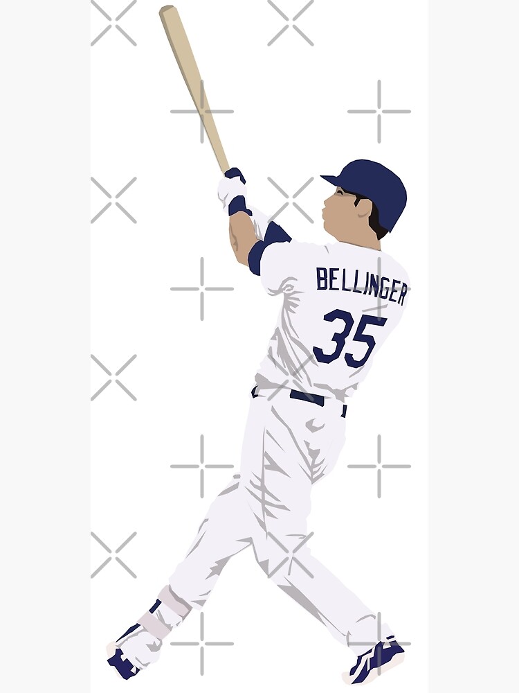 Cody Bellinger Baseball Player Illustration Printed Card / 