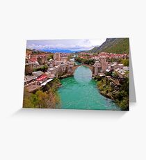 Mostar. View from the top of the Minaret. Greeting Card