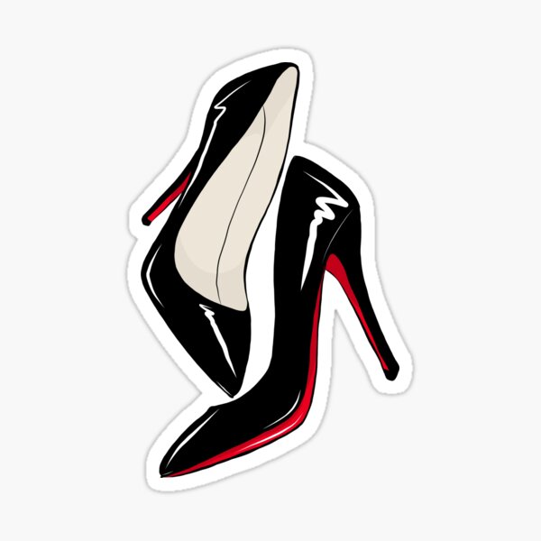 Sext Black Louboutin Chaussures Sticker