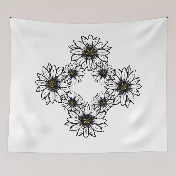Item preview, Overlapping Daisies sketch designed and sold by lmocimages.