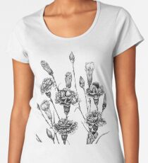 Carnation Botanical Design Premium Scoop T-Shirt