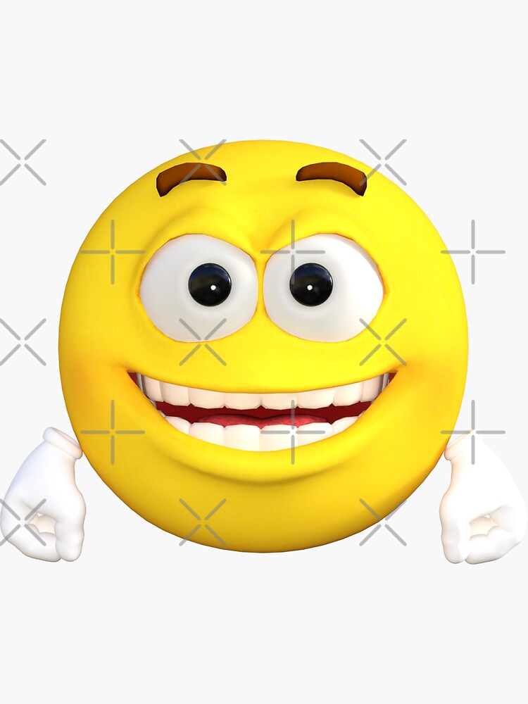Sticker for Sale mit Happy Emoji Yellow Face T-Shirts & Aufkleber - Emoji-Figuren  von rachimariposa