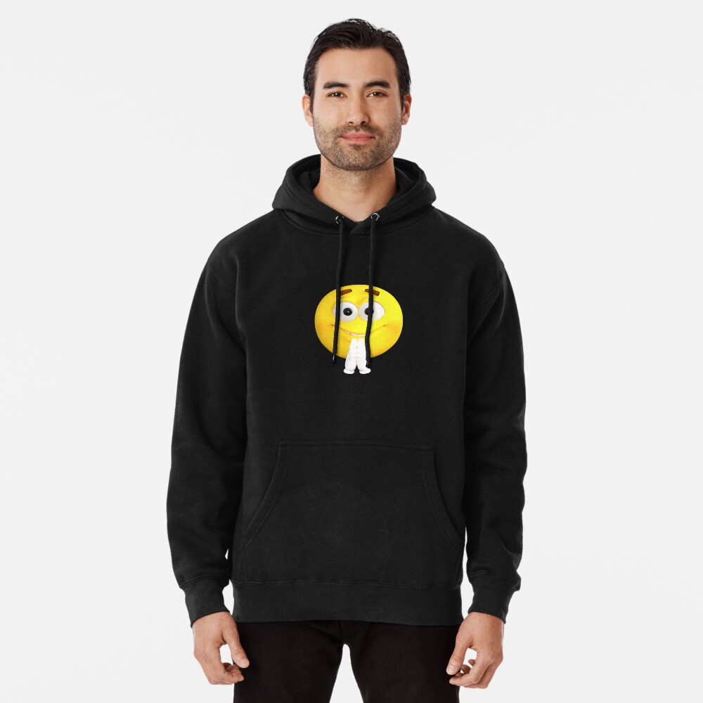 Pray Smiley Emoji Smile Yellow Face T-shirts Sticker emoji