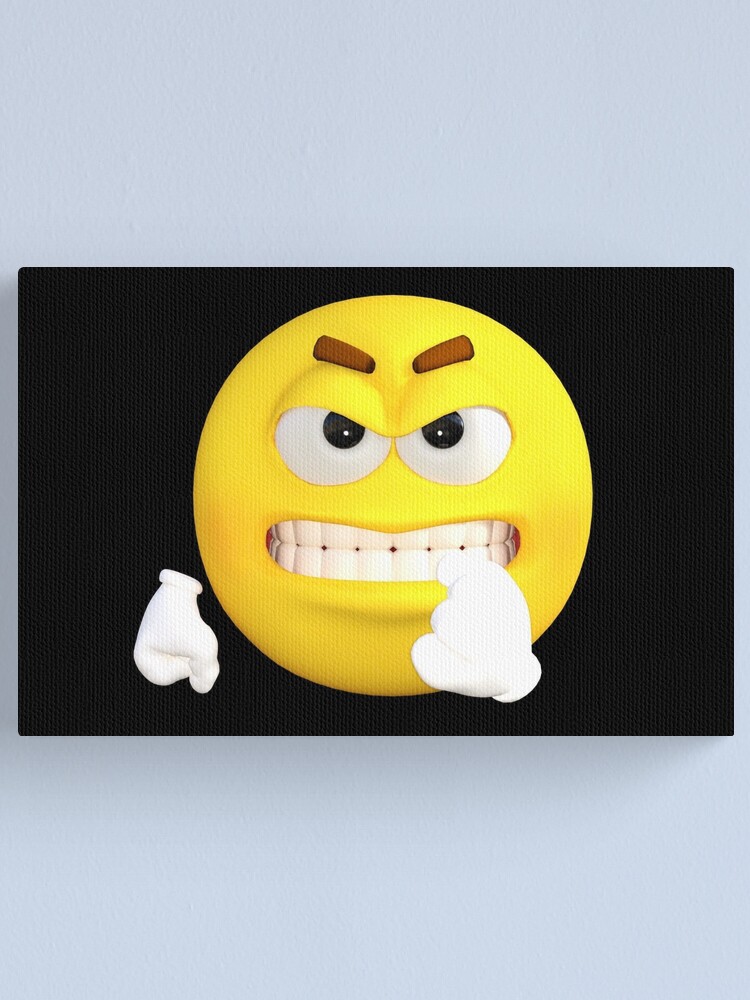 Lienzo for Sale con la obra «Camisetas y calcomanías con cara de