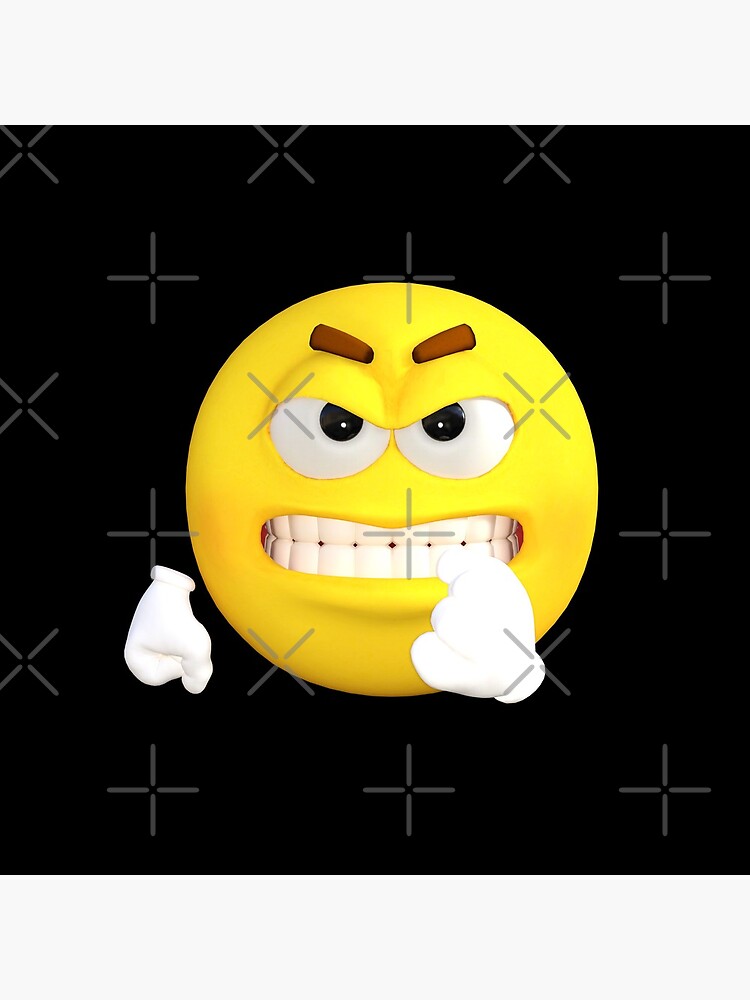 Camisetas y calcomanías con cara de Emoji triste y enojada personajes  emoji Reloj