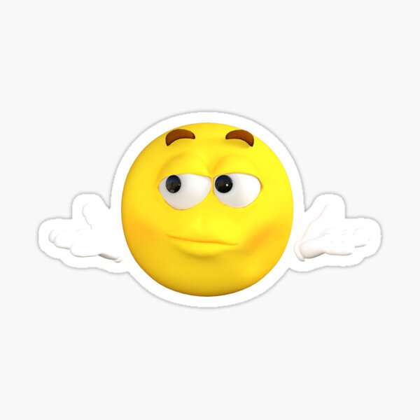 Cursed Smile Emoji Sticker for Sale by Michael Maiato