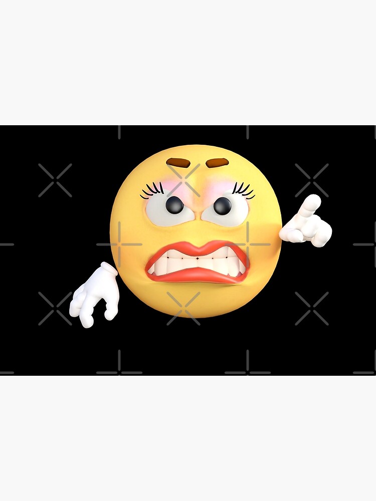 Camisetas y calcomanías con la cara de Emoji enojada Personajes de Emoji  Lámina fotográfica