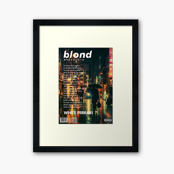 Frank Ocean - Blonde Poster Framed Art Print