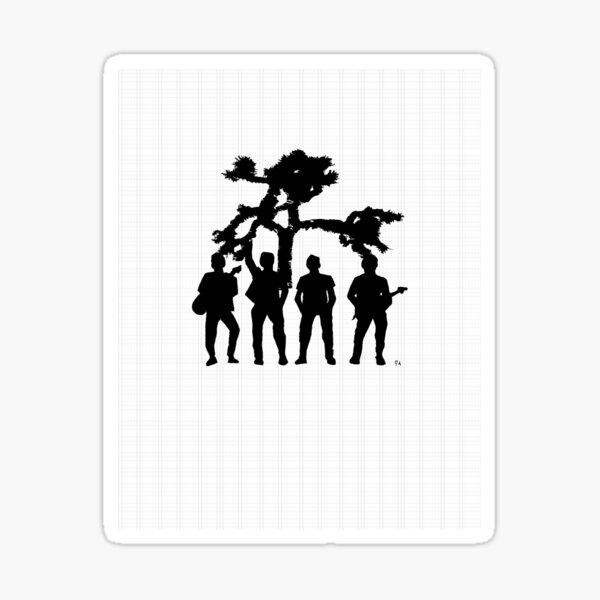 U2 Joshua Tree Group Shot on White Background Sticker//Decal